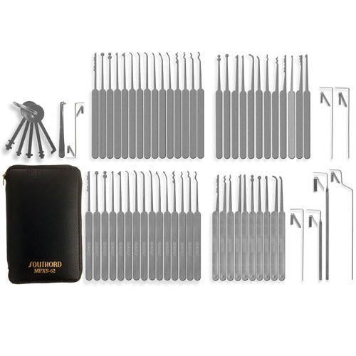 Sixty-nine Piece Lock Pick Set with Metal Handles - MPXS-62